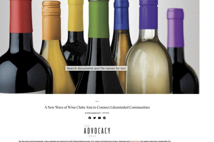 Bottles of wine with different color labels